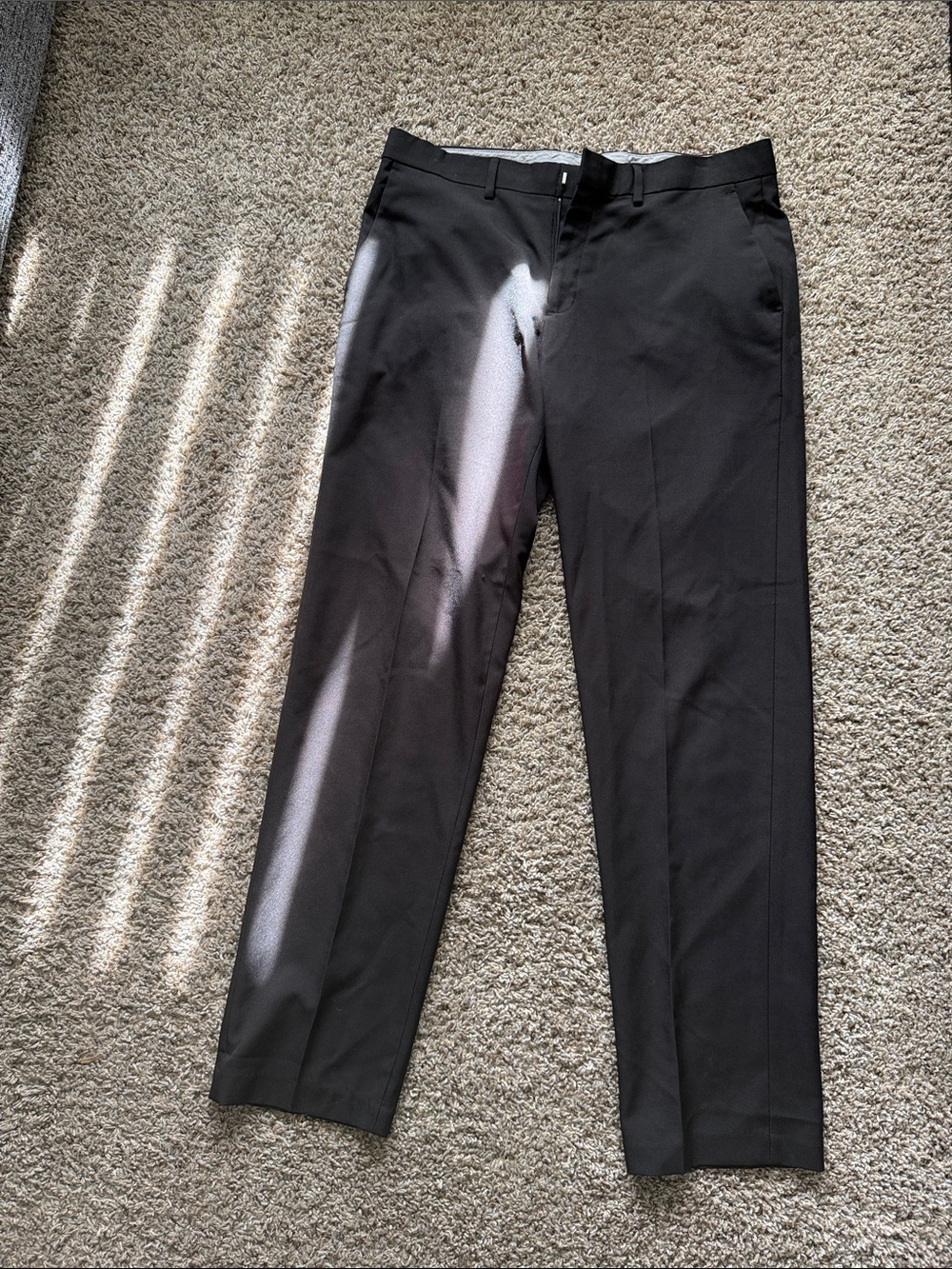 Men's Black Haggar Dress Pants - Straight Fit